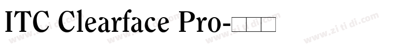 ITC Clearface Pro字体转换